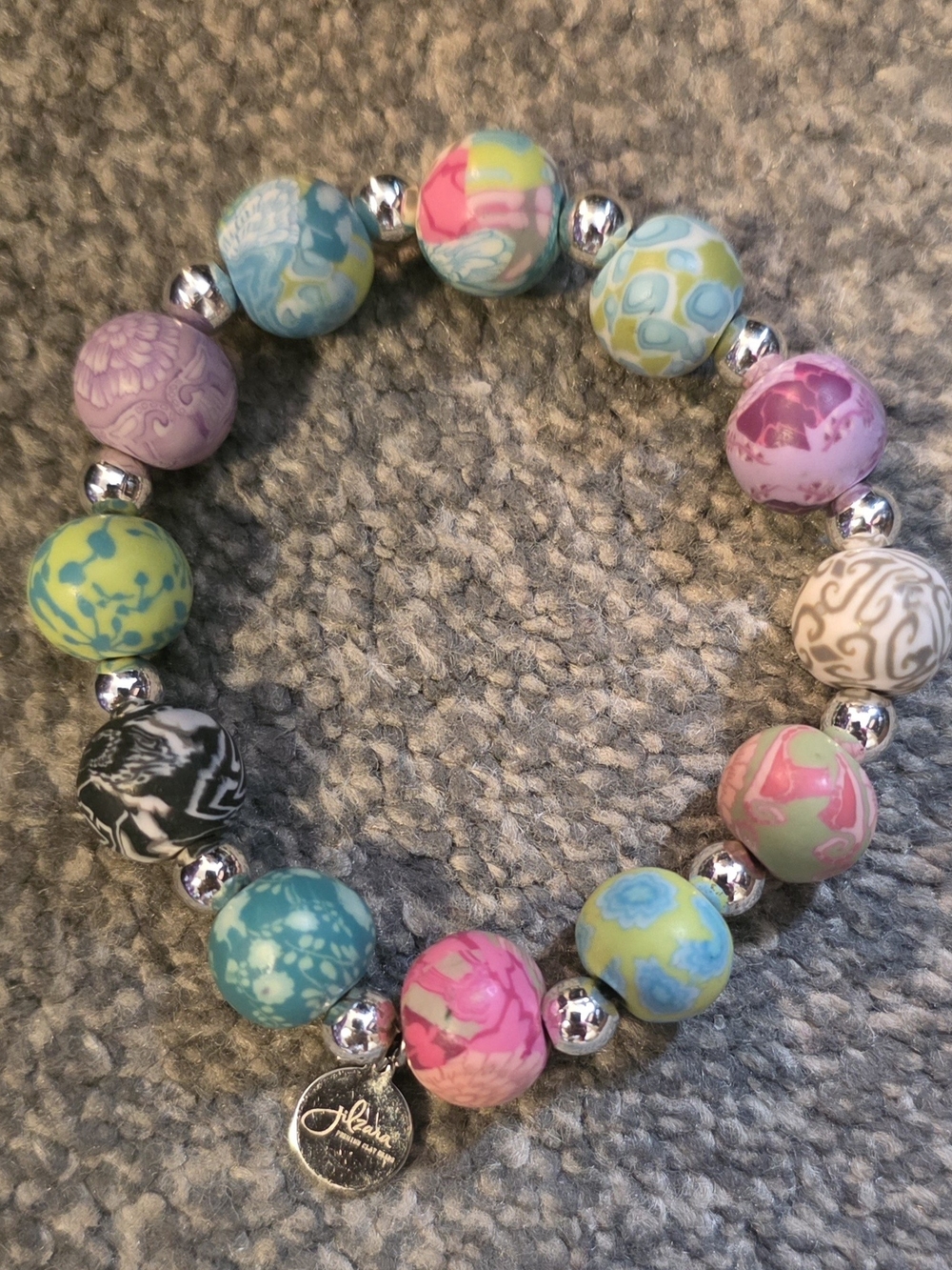 Jilzarah Woman's Clay Beaded Mulit-Color Bracelet